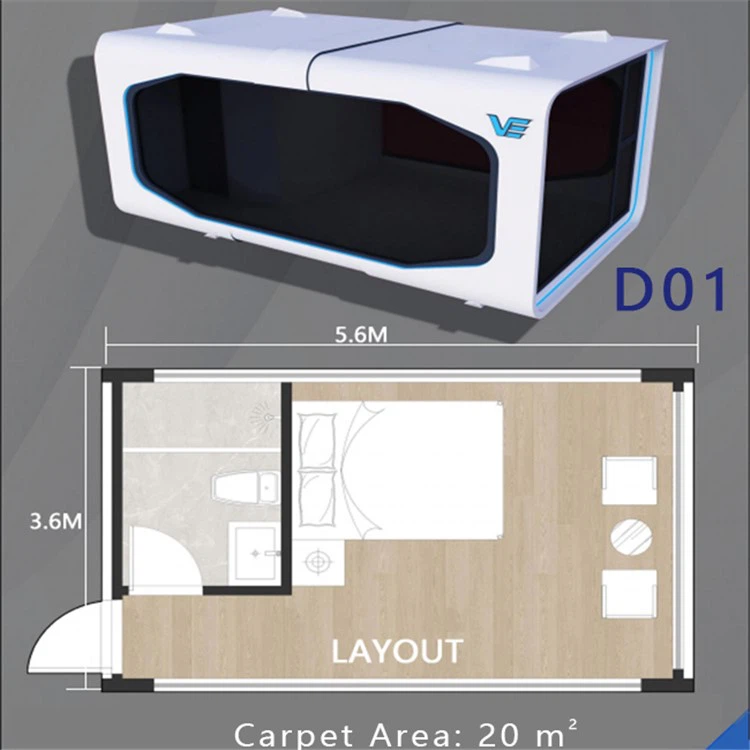 Prefab Smart Apple Cabin Pod Tiny House With Bathroom 1