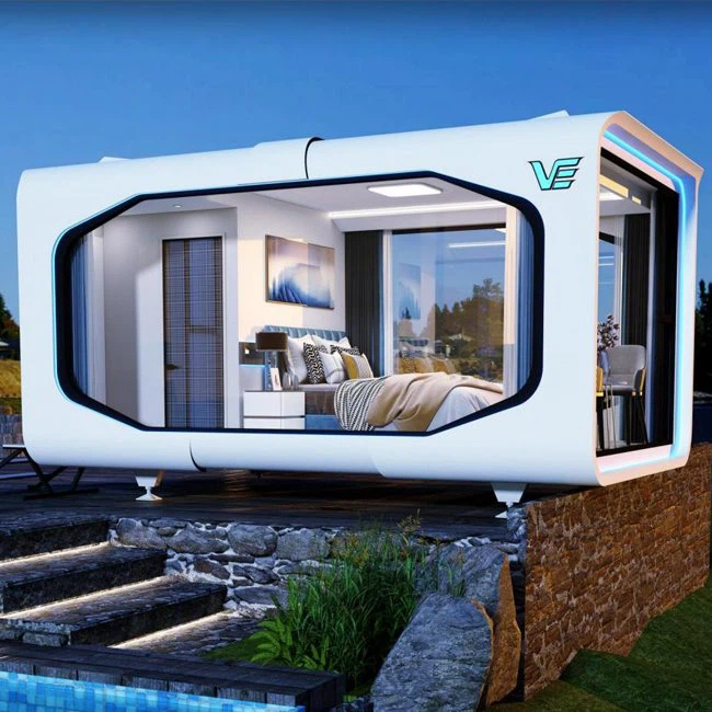 Casa pequeña prefabricada inteligente Apple Cabin Pod con baño